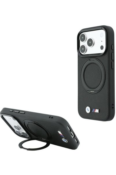 BMW Θήκη Κέβλαρ με Βάση Δαχτυλίδι 360 Magsafe για iPhone 18 Pro / 17 Pro Μαύρ...