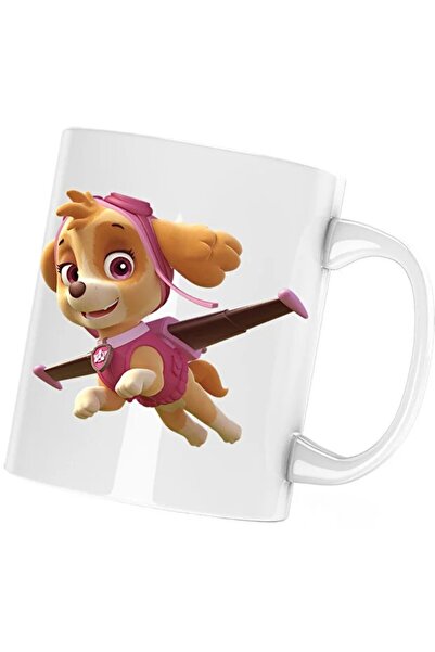 INOVATIX Cana Paw Patrol Skye Caine Aviator Cartoon, alba, 330 ml