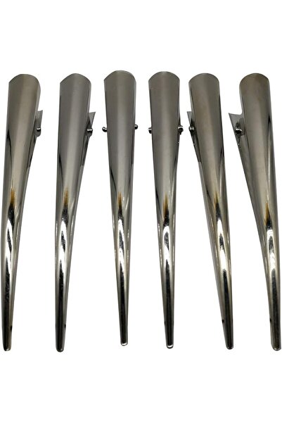 CONOFA 6 Pack Duckbill Hair Clips with Teeth, Metal Silvery Alligator Curl Cl...