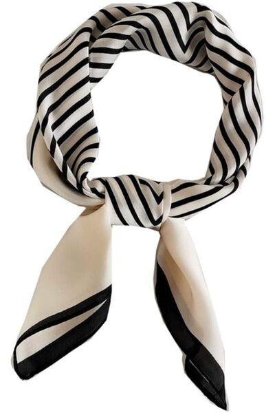 GENERAL FONYVE Silk Feeling Scarf Medium Square Satin Head Scarf for Women 27.5 × 27.5 inches