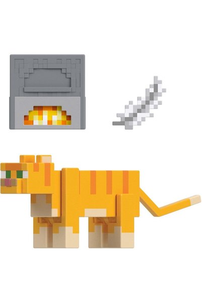 mattel Minecraft: - Φιγούρες 8 εκ. - Mc 3.25 Κόκκινη Γάτα Ταμπί (JJT03)