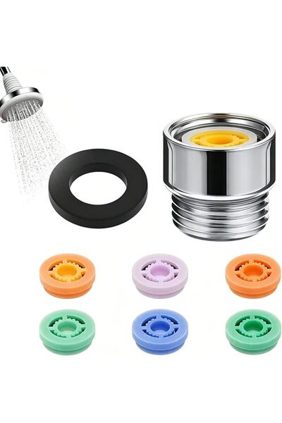 Axylar Shower Flow Regulator Kit 1 Adapter plus 6 Water Saving Throttles for ...