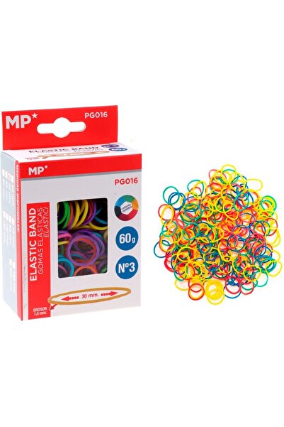 M.P. MP λάστιχα συσκευασίας Νο3, 1.5x30mm, 60γρ, χρωματιστά - (PG016)
