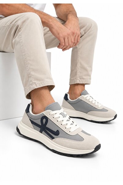 Anıl Ayakkabı Nk Cameron Men's Gray Stone Color Anatomical Comfortable Orthop...