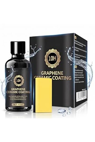GENERAL 10H Graphene Ceramic Coating with Applicator Sponge, Hydrophobic Nano...