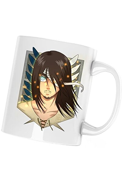 INOVATIX Cana Attack on Titan Eren Yeager Anime Manga, albă, 330 ml