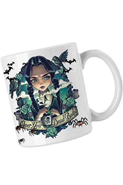INOVATIX Addams Family Wednesday Over Your Corpse Mug Horror Halloween