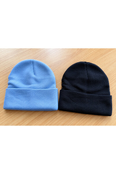 Rupen Kraft 2 Pcs Men Women Fisherman Beanie Winter Beanie Plain Folded Beanie