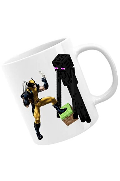 INOVATIX Cana Minecraft Enderman Wolverine Grass Cube, albă, 330 ml
