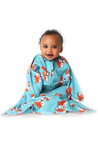SleepingBaby Poly Zipadee-Zip Swaddle Transition Baby Swaddle Blanket with Zi...