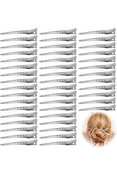 PercyEffie 200 Pcs Duckbill Clips, 3.5 Inch Metal Duck Bill Hair Clips with 8...