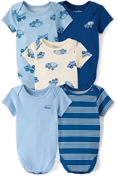 The Children's Place Unisex Baby And Newborn Short Sleeve 100% Cotton Bodysuits