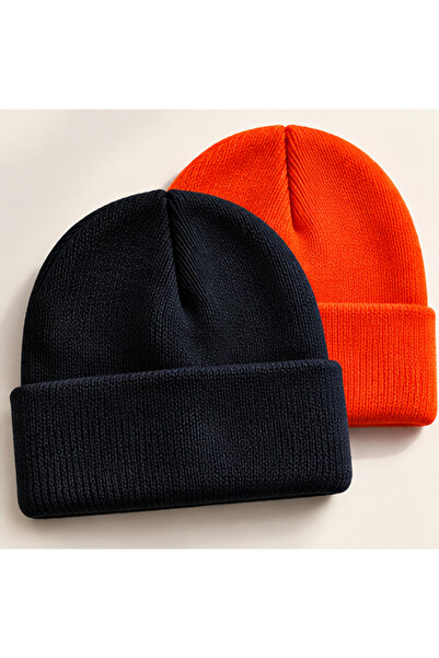 zadenza gold 2 Pcs Men Women Fisherman Beanie Winter Beanie Plain Folded Beanie