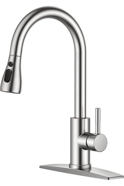 FORIOUS Kitchen Faucets with Pull Down Sprayer, High Arc Single Handle Classi...