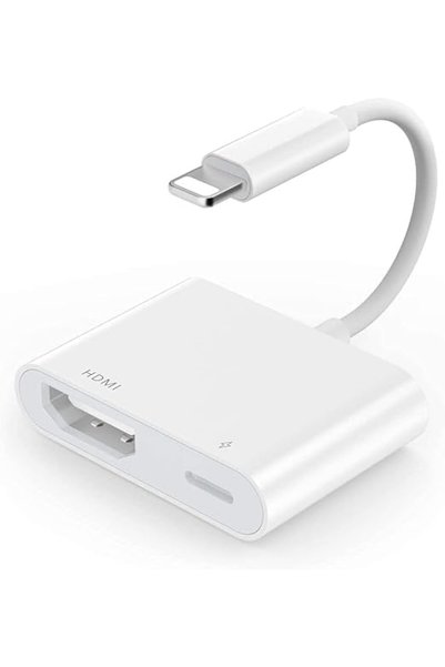 Generic محول لايتنينج إلى HDMI متوافق مع آيفون وآيباد، محول عرض الشاشة بدقة H...