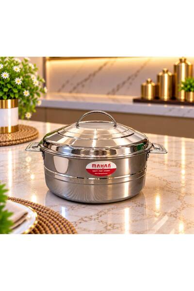 aljahwari Indian 18/10 Stainless Steel Single Compartment Food Containers 2500ml