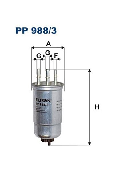 Filtron YAKIT FILTRESI LOGAN 01>06 SANDERO 08> DUSTER 10> SYMBOL II 05> 1.5dCI K9K