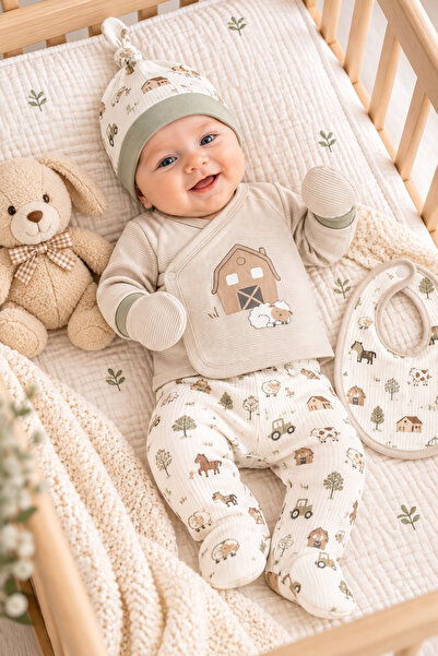 Melekpare Baby Girl Hospital Release Newborn Organic Certified 100% Cotton Bo...