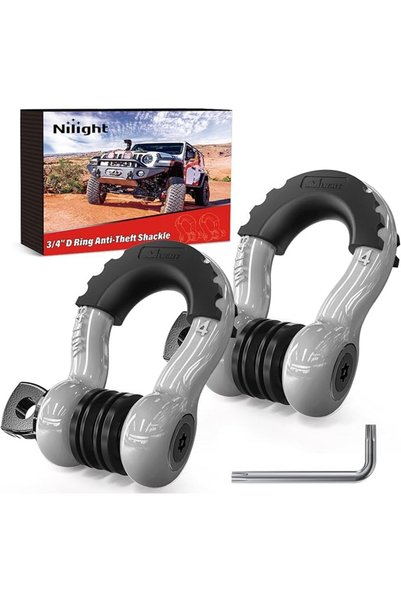 Nilight مجموعة من قطعتين من مشابك D-Ring مقاس 3/4 بوصة بسعة 4.75 طن (9500 رطل...