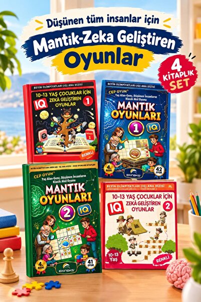 Ekinoks Yayın Grubu Akıl Oyunları Dünyası Her Yaş İçin IQ, Mantık ve Zekâ Geliştiren Oyunlar(HEDİYELİ)