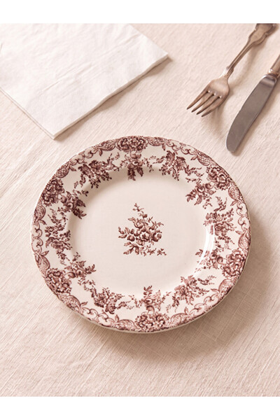 LC Waikiki Rmz Gi̇yi̇m Farkiyla Floral Porcelain Cake Plate 19 cm