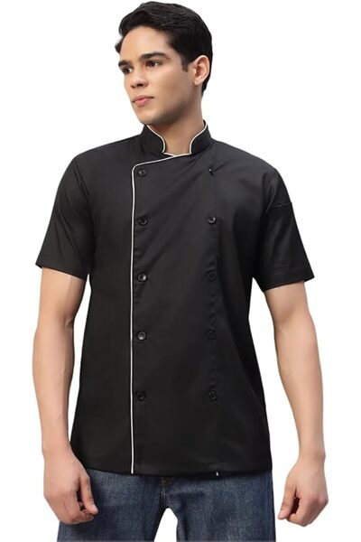 styleville.in Premium Chef Coat for Men & Women | Double-Breasted, Half Sleev...