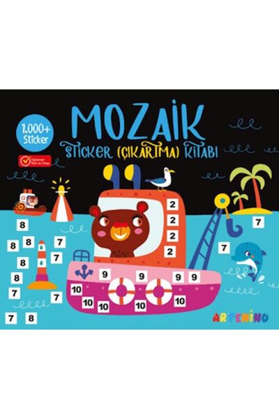 ARNEER Mozaik Çıkartma Kitabı - Siyah