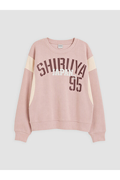 LC Waikiki Rmz Gi̇yi̇m Farkiyla Printed Thick Girls' Sweatshirt