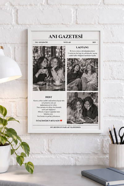 Kişiye Özel Çocukluk Fotoğraflı Tablo | İsim ve Mesajlı Doğum Günü Hediyesi, Sevgiliye ve Arkadaşa Anı Çerçevesi
