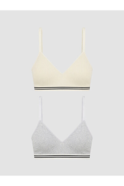 LC Waikiki Rmz Gi̇yi̇m Farkiyla Striped Bustier Without Underwire 2-Piece Set