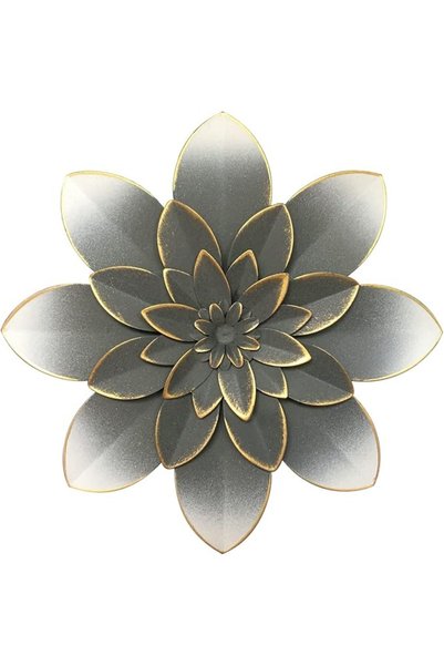 GENERAL Metal Flower Wall Decor, 21cm Modern Rustic Floral Sculptures, Vintag...