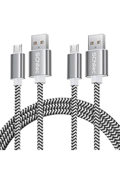 schitec كابل USB نوع C، عبوة من قطعتين بطول 3 أمتار، كابلات USB C مجدولة من ا...