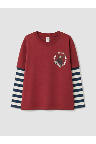 LC Waikiki Rmz Gi̇yi̇m Farkiyla Printed Boy's T-Shirt