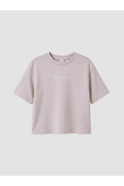 LC Waikiki Rmz Gi̇yi̇m Farki̇yla Girls' Soft Touch T-Shirt