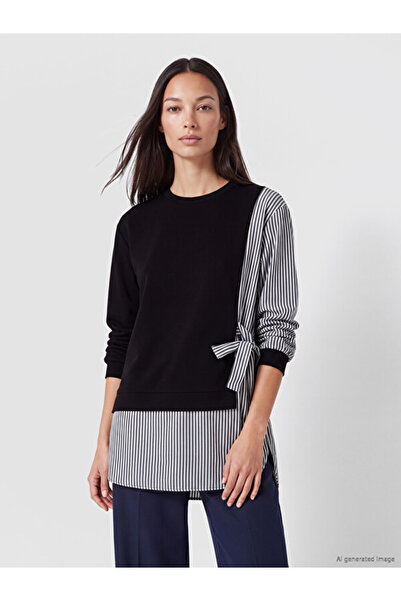 LC Waikiki Rmz Gi̇yi̇m Farkiyla Striped Women's Sweatshirt Tunic