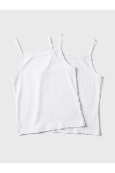 LC Waikiki Rmz Gi̇yi̇m Farkiyla Girls' Underwear Undershirt 2-Pack