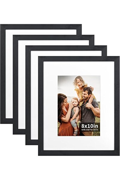 ATOBART إطار صور 8×10 بوصة، خشب البلوط، مقاس 5×7 مع حصيرة، زجاج بليكسي، للتعل...