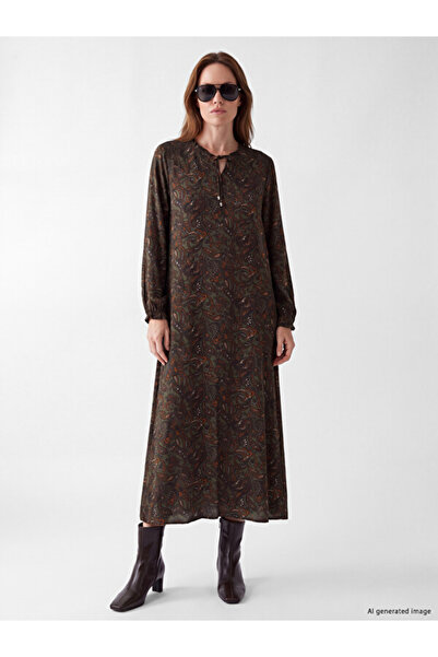 LC Waikiki Tie-Back Roba Collar Embroidered Dress for Style Enthusiasts from ...