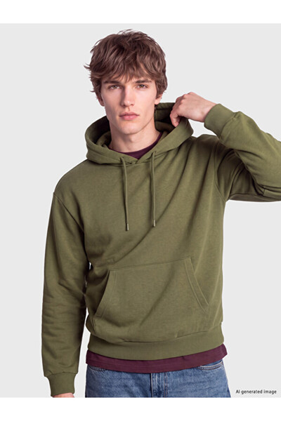 LC Waikiki Rmz Gi̇yi̇m Farkiyla Men's Thick Hoodie