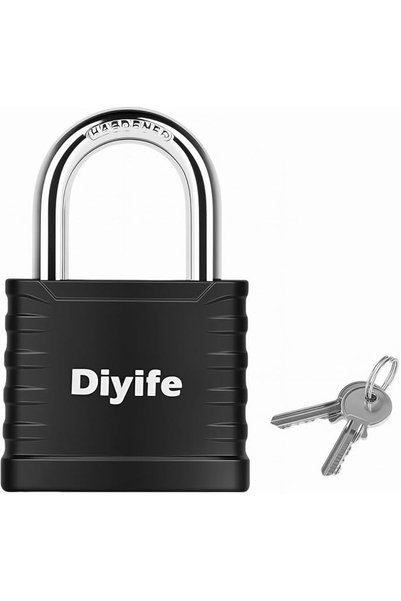 Diyife قفل بمفتاح، [عبوة واحدة] [مفتاحان] قفل خزانة بمفاتيح متطابقة، 5 دبابيس...