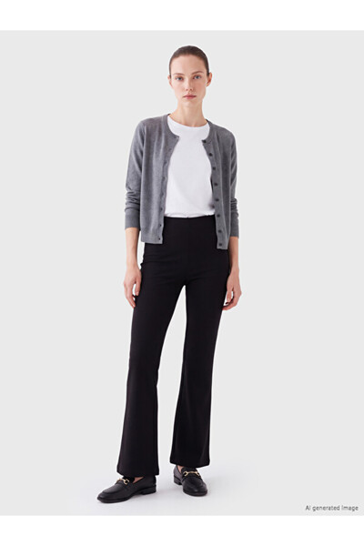 LC Waikiki Rmz Gi̇yi̇m Farkiyla Women's Spanish Leg Pants with Waist Cord