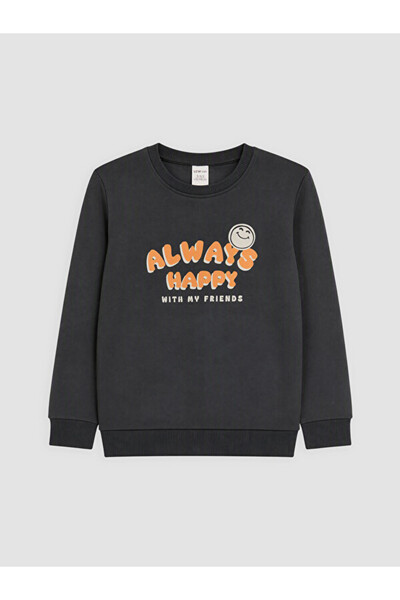 LC Waikiki Rmz Gi̇yi̇m Farkiyla Printed Boys' Sweatshirt