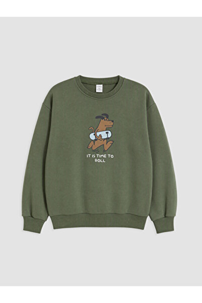 LC Waikiki Rmz Gi̇yi̇m Farkiyla Printed Boys' Sweatshirt