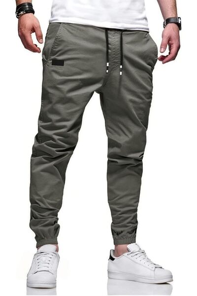 GENERAL Men Joggers Chino Cargo Pants Hiking Outdoor Recreation Pants Twill F...