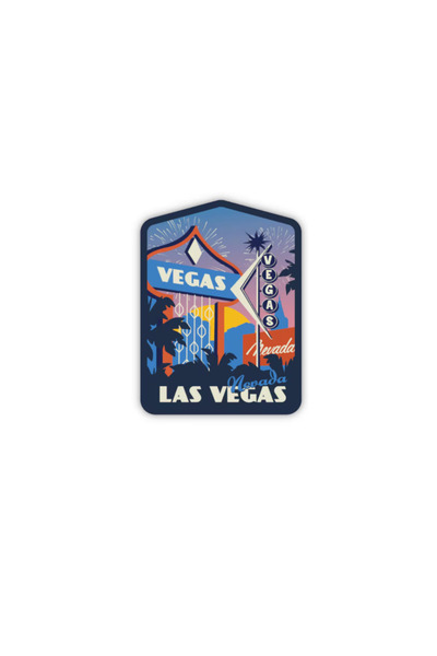 Las Vegas Sticker – Las Vegas Nevada ABD Şehir Sticker, Amerika USA Seyahat & Tatil Sticker, Las Vegas Travel Sticker, Su Geçirmez & UV Dayanıklı Dekoratif Sticker**