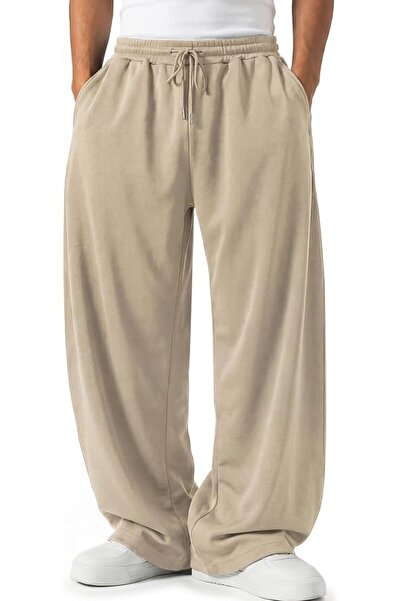 GENERAL Men's Sweatpants Joggers Baggy Wide Leg Lounge Pants with Pockets Cas...