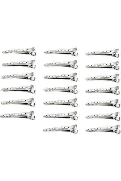 GENERAL 20Pcs Silver Metal Duck Bill Hair Clips, 3.5 Inch Stainless Steel Per...