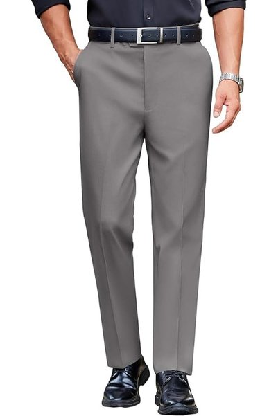 COOFANDY Mens Classic Casual Dress Pants Expandable Waist Suit Pant Slim Fit ...