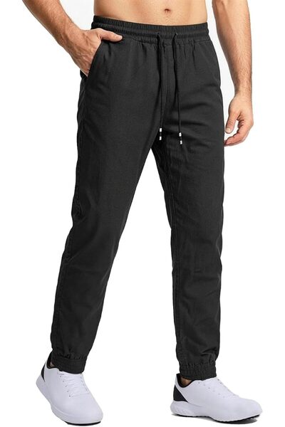 GENERAL Men Joggers Chino Cargo Pants Hiking Outdoor Recreation Pants Twill F...