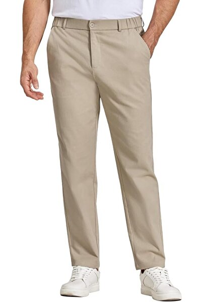 COOFANDY Mens Casual Chinos Pants Relaxed Fit Elastic Waist Khaki Trousers St...